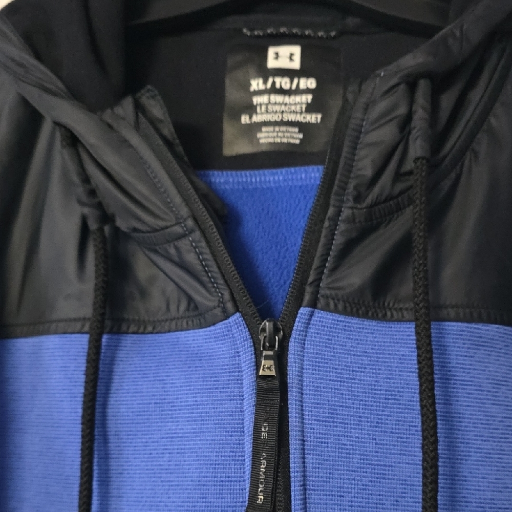 Under Armour Black and Blue Hoodie - Picture 2 of 4